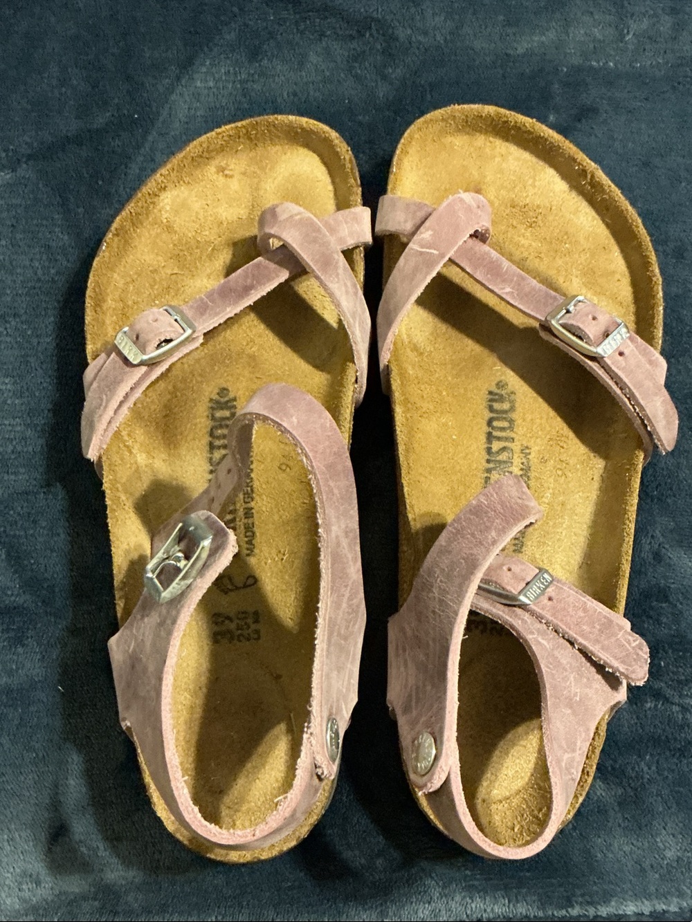 Birkenstock Pink Suede Crisscross Youth Sandals